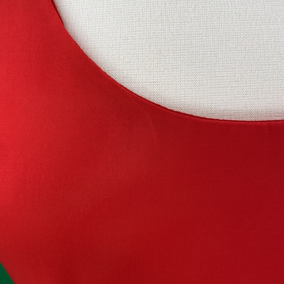 Lulu’s Red and Cream Mini Blouson Halter Dress - Picture 3 of 16